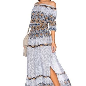 Tiare Hawaii Sage Dress Off the shoulder NWOT